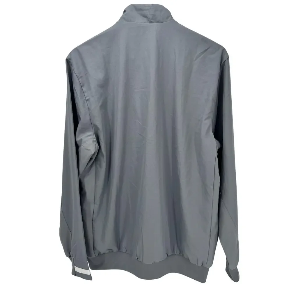 LA Rams Jacket Mens‎ Medium Gray Full Zip Climalite + Pockets NFL adidas